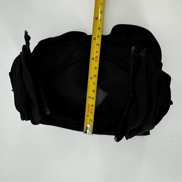 Black Fascinator Fabric Rosettes Over Mesh Form VTG Headwear main image 6